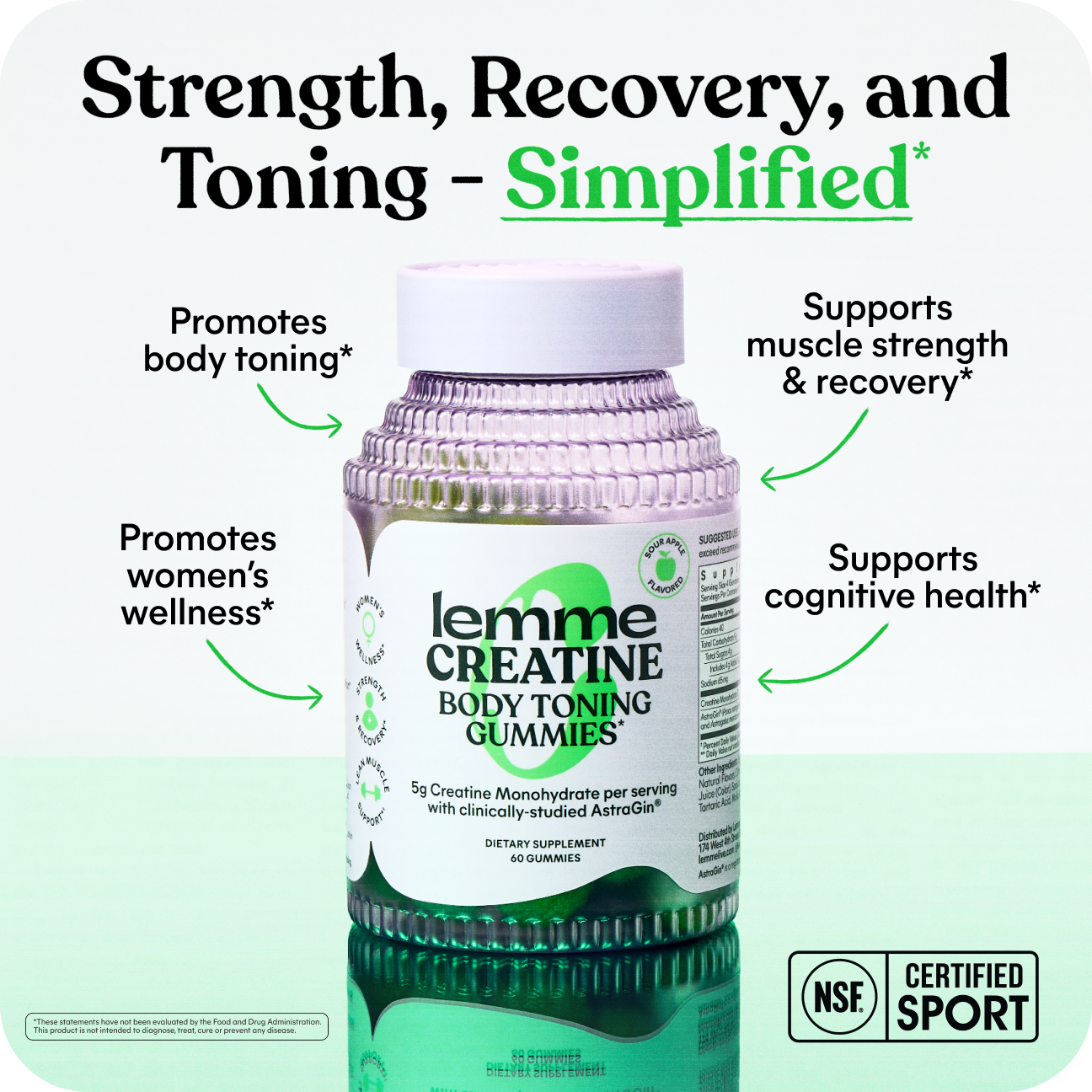 Lemme Creatine Gummies (Sour Apple)