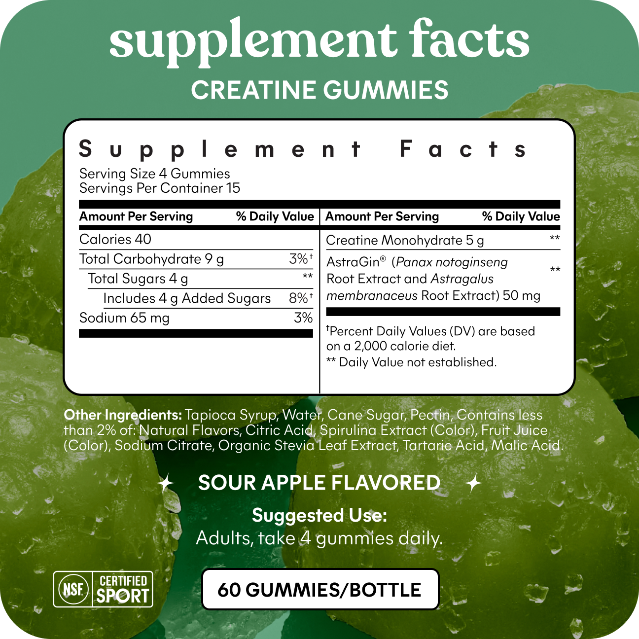 Lemme Creatine Gummies (Sour Apple)