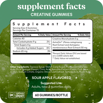 Lemme Creatine Gummies (Sour Apple)