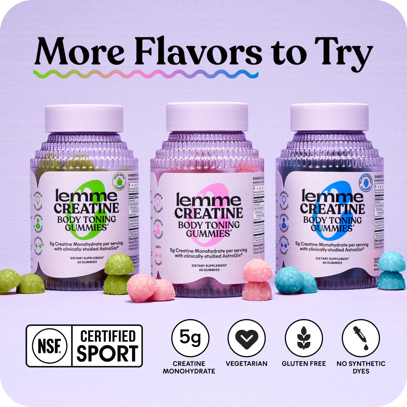 Lemme Creatine Gummies (Sour Apple)