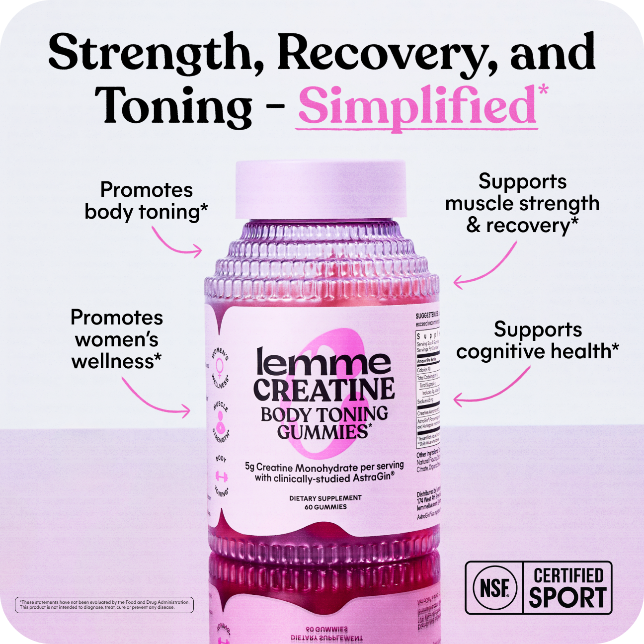 Lemme Creatine Gummies (Sour Strawberry)