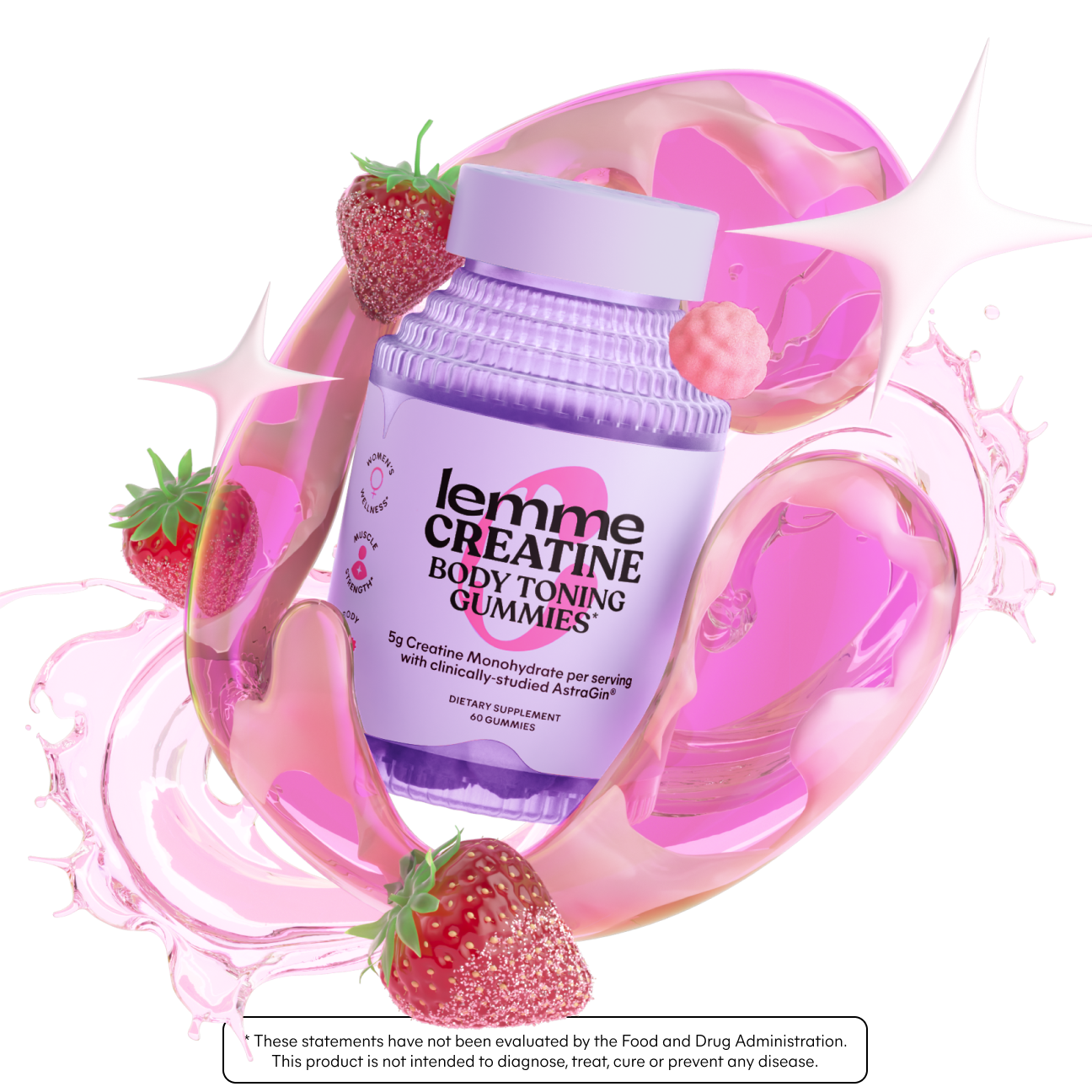 Lemme Creatine Gummies (Sour Strawberry)