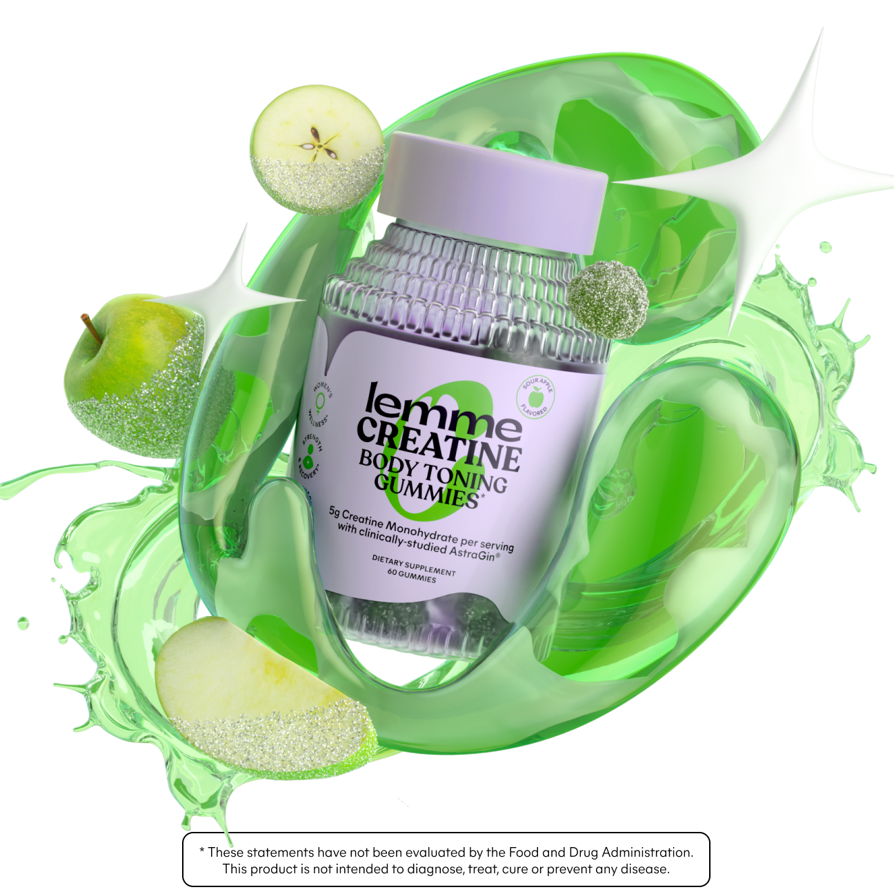 Lemme Creatine Gummies (Sour Apple)